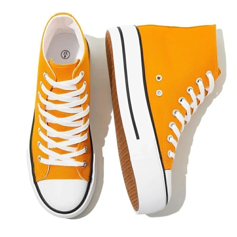 Platform Canvas High Top Sneakers